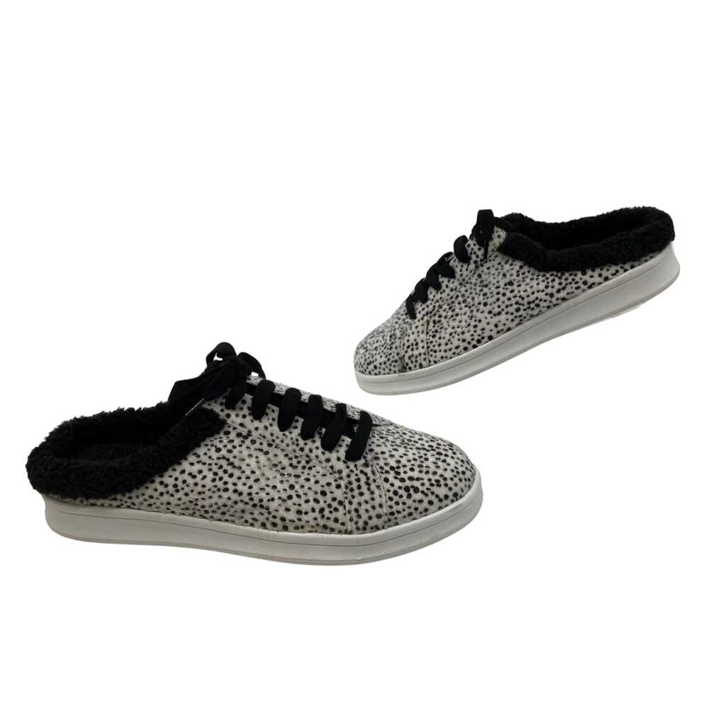 Rampage Black Animal Print Slip-On Slippers | Women’s Size 10